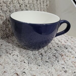 4 navy blue Crate&Barrel soup bowls